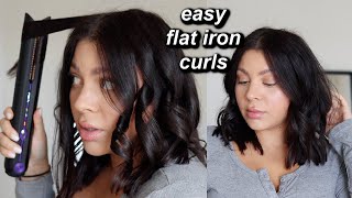 HOW TO CURL YOUR HAIR WITH A STRAIGHTENER BEST WAY TO CURL SHORTER HAIR  PRO HAIRSTYLIST TUTORIAL [upl. by Forta]