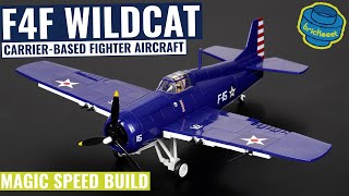 CarrierBased Fighter Aircraft  Grumman F4F Wildcat  COBI 5731 Speed Build Review [upl. by Remliw]