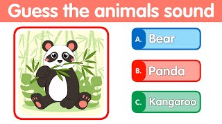 Guess the animals sound  Quiz Time  AAtoonsKids [upl. by Ahseram32]