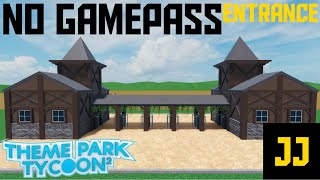 How to Build PRO Theme Park Tycoon 2 ENTRANCE Tutorial 🎓 [upl. by Irrok]