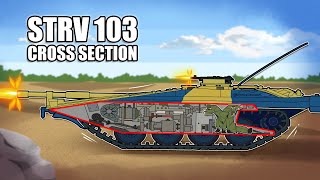 Life Inside The Flattest Tank  STRV 103 Cross Section [upl. by Annayk]