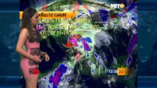 Fannia Lozano y el clima en Las Noticias Monterrey 1230 PM 06Jun2013 Full HD [upl. by Amitie]