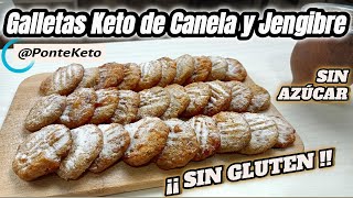 🍪 GALLETAS KETO de CANELA y JENGIBRE ¡Súper Fáciles Nada de azúcar ni harina 😋 Almendra molida [upl. by Hallie]