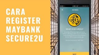 Cara Register Maybank Secure2u [upl. by Stent]