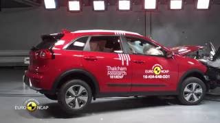 Euro NCAP Crash Test of Kia Niro 2016 [upl. by Aidam487]