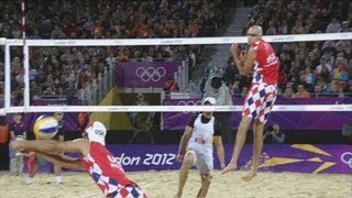 Mens Beach Volleyball Preliminary Round  USA v ESP  London 2012 Olympics [upl. by Leeann]