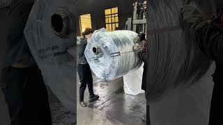 hot dipped galvanized wire carrying prepared for cumtomer order galvanizedwire wirefactory [upl. by Odo]