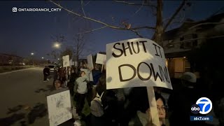 Ontario residents protest outside home operating as halfway house [upl. by Yusuk703]