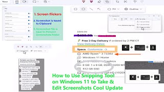 How to Use Snipping Tool on Windows 11 to Take amp Edit Screenshots  Cool New Update [upl. by Ataynik920]