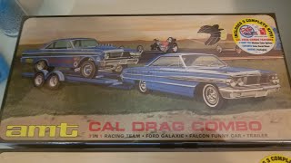 AMT 125 CAL DRAG COMBO RACE TEAM GALAXIE  FALCON  and TRAILER UNBOXING [upl. by Osy]