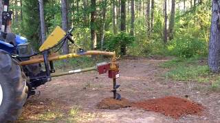 post hole digger with hydraulic downforce kit [upl. by Jane161]