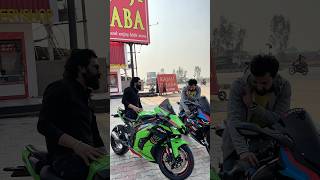 Road rage btw BMW S1000rr vs Kawasaki ninja zx10r Kon jeetega drag race [upl. by Nivrek]