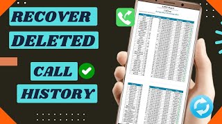 How To Recover Deleted Call History On Android  Restore Deleted Call Logs [upl. by Eiromem]