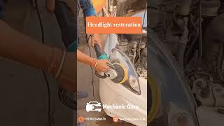 Professional Headlight Restoration Service mechanicguru automobile automotivecare autocare [upl. by Sudaorb60]