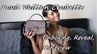 Louis Vuitton Croisette Damier Ebene Unboxing Reveal and Review [upl. by Cornela]