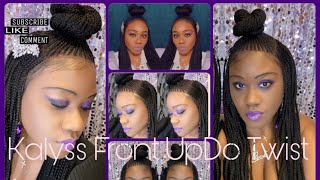 HOW TO SLAY 🔥🔥🔥BRAIDED WIG KALYSS 13X7quot Hand Braided Swiss Lace Front Updo Twist Braided Wig [upl. by Carlotta]