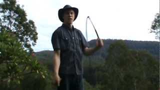 Kangaroo leather stock whip demonstration [upl. by Skipp456]