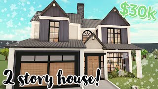 30k Bloxburg House Build 2 Story Tutorial WITH VOICE [upl. by Beebe]