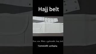 Muslim Clothing Hajj Belt use for Ihram Taboo Hajj Towel Free size White comfortable hajj belt bag [upl. by Aliehs559]