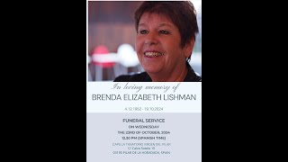 BRENDA ELIZABETH LISHMAN´S FUNERAL SERVICE [upl. by Avla395]