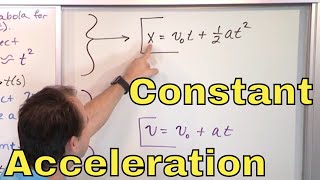 01  Motion with Constant Acceleration in Physics Constant Acceleration Equations [upl. by Tanhya59]