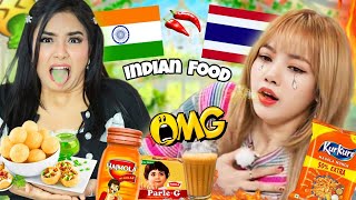 Thai Girl 🇹🇭 Tries SPICY Indian Food 🇮🇳 for First Time 🥵 Shocking Reactions 😱 [upl. by Anaihr]