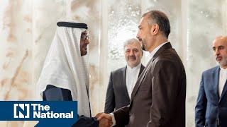 UAE President Sheikh Mohamed receives Iranian Foreign Minister [upl. by Olaznog710]