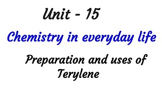 Preparation and uses of terylene  Chemistry in everyday life  Unit  15  TN 12th chemistry [upl. by Trauts]