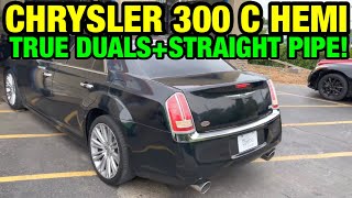 2012 Chrysler 300 C 57L V8 HEMI TRUE DUAL EXHAUST w STRAIGHT PIPES [upl. by Rosenstein899]