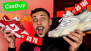 UNBOXING DO CSSBUY NEW BALANCE 9060  DUNK LOW UNIVERSITY RED MUITO BARATO [upl. by Sibby318]