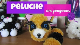 PELUCHE DIY ZORRO FÁCIL DE HACER CON POMPONES DE LANA ♥ MANUALIDADES FACILES PARA HACER EN CASA [upl. by Ambrogino]