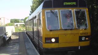 Weardale Railway 141103 departing Bishop Auckland [upl. by Nadabas]