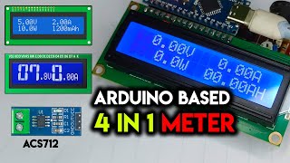 How To Make Arduino Based 4 In 1 Meter Volt Ampere Watt and Ampere Hour with Current Sensor ACS712 [upl. by Dachi]