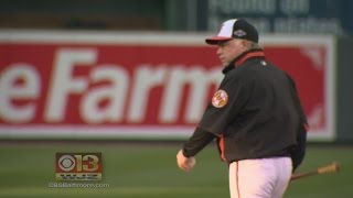 Orioles Buck Showalter Takes Cover As Deadly Tornadoes Sweep Dallas Area [upl. by Antonia]