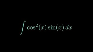 Integrating cos2x sinx [upl. by Haerb703]