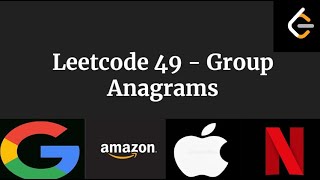 Leetcode 49  Group Anagrams [upl. by Ykceb]