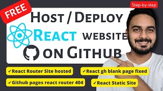 How To Deploy A React Appwith React router to Github Pages Simplest Way [upl. by Paynter]