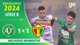 CHAPECOENSE 1 X 1 BRUSQUE  MELHORES MOMENTOS  15ª RODADA BRASILEIRÃO 2024  geglobo [upl. by Gigi]