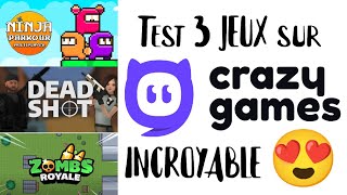 On teste 3 JEUX INCROYABLES 😍 sur CRAZY GAMES ft Lookatbibou [upl. by Arturo]