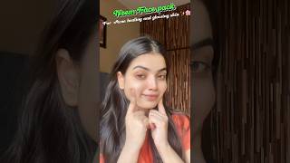 Neem Face pack for Acne healing amp glowing skin shortsyoutube [upl. by Yuma854]