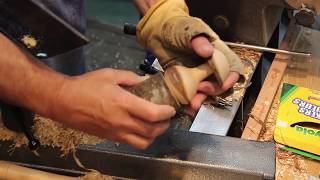 Mushroom Wood Box woodturning [upl. by Toiboid]