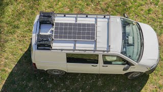 🚐 VW T5 T6 DIY Aluprofil Dachgepäckträger Aufbau amp Aufnahmen mit der Drohne 10 Gutschein Roofrack [upl. by Aztin]