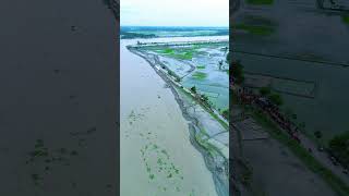 পদ্মাপারের জীবন Drone View sorts viralshort youtubeshorts dronview [upl. by Suiramed]