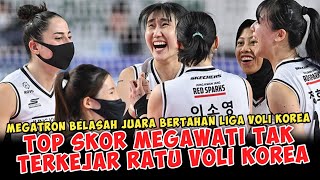 MEGAWATI HANGESTRI KEMBALI TUMBANGKAN JUARA BERTAHAN LIGA VOLI KOREA RED SPARKS VS HI PASS [upl. by Liane]