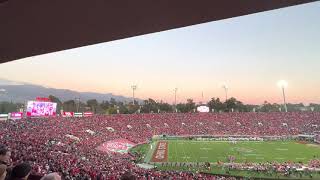 Hang on Sloopy light show Rose Bowl Jan 1 2022 Ohio State Buckeyes vs Utah Utes [upl. by Annahael]