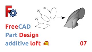 freecad  part design  additive loft [upl. by Enelyw]