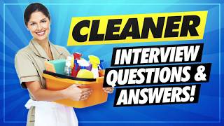 CLEANER Interview Questions amp Answers [upl. by Stanislaus247]