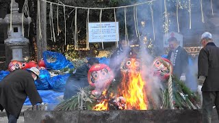 どんど焼きが春日部八幡神社で行われました 2024年1月15日 [upl. by Julis]