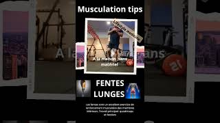 Marches fentes avantWalking bodyweight lunges santé musculation bodyweightworkout [upl. by Ber999]