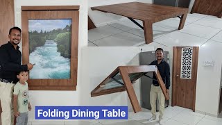 Folding Dining Table Wall Mounted Dining Table for Kitchen Space Saving Furniture Ideas [upl. by Gypsie]